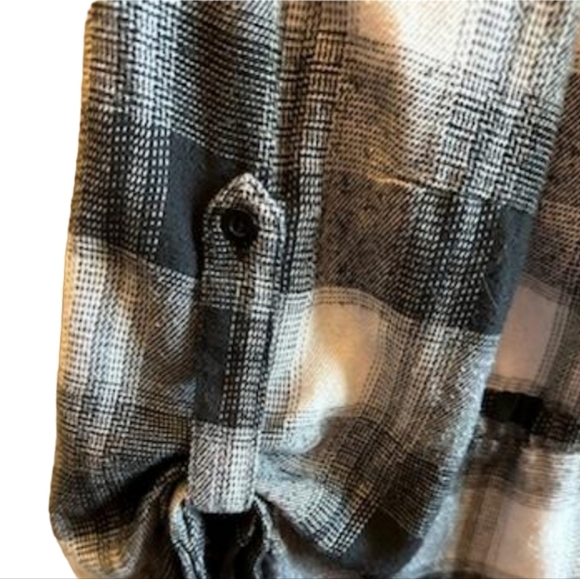 Hummingbird Women’s Small Black Mini Plaid Wrap Around Dress High Low Pockets - Picture 5 of 8